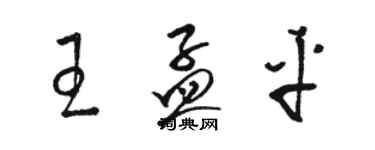 駱恆光王孟平草書個性簽名怎么寫