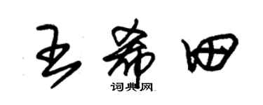 朱錫榮王希田草書個性簽名怎么寫