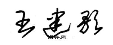 朱錫榮王建歌草書個性簽名怎么寫