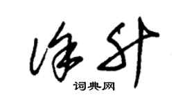 朱錫榮徐升草書個性簽名怎么寫