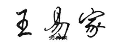 駱恆光王易家行書個性簽名怎么寫