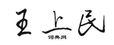 駱恆光王上民行書個性簽名怎么寫