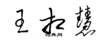 駱恆光王相慧草書個性簽名怎么寫