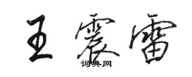 駱恆光王震雷行書個性簽名怎么寫