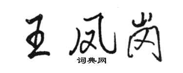 駱恆光王鳳崗行書個性簽名怎么寫
