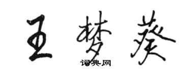 駱恆光王夢葵行書個性簽名怎么寫