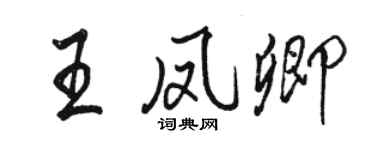駱恆光王鳳卿行書個性簽名怎么寫