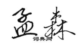 駱恆光孟森行書個性簽名怎么寫