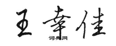 駱恆光王幸佳行書個性簽名怎么寫