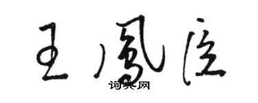 駱恆光王鳳臣草書個性簽名怎么寫