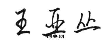 駱恆光王亞叢行書個性簽名怎么寫
