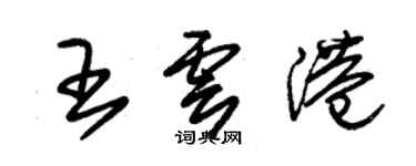 朱錫榮王雲港草書個性簽名怎么寫