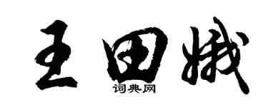 胡問遂王田娥行書個性簽名怎么寫