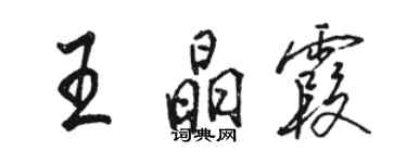 駱恆光王晶霞行書個性簽名怎么寫