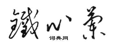 駱恆光鐵心蘭草書個性簽名怎么寫