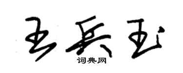 朱錫榮王兵玉草書個性簽名怎么寫