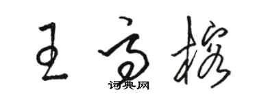 駱恆光王高榕草書個性簽名怎么寫