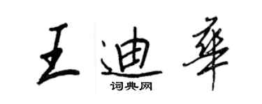 王正良王迪華行書個性簽名怎么寫