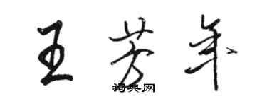 駱恆光王芳年行書個性簽名怎么寫