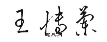 駱恆光王博蘭草書個性簽名怎么寫