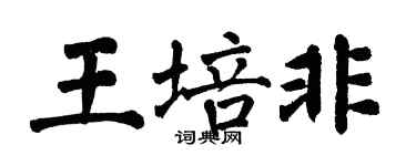 翁闓運王培非楷書個性簽名怎么寫