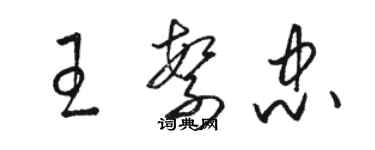 駱恆光王繁忠草書個性簽名怎么寫