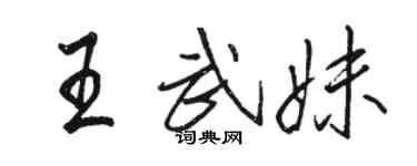 駱恆光王武妹行書個性簽名怎么寫