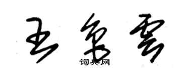 朱錫榮王魯雲草書個性簽名怎么寫