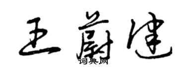 曾慶福王蔚健草書個性簽名怎么寫