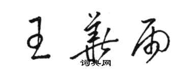 駱恆光王華雨草書個性簽名怎么寫