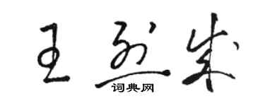 駱恆光王烈成草書個性簽名怎么寫