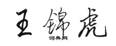 駱恆光王錦虎行書個性簽名怎么寫