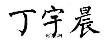 翁闓運丁宇晨楷書個性簽名怎么寫