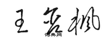 駱恆光王含楓草書個性簽名怎么寫