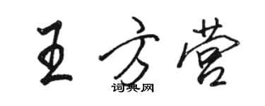 駱恆光王方營行書個性簽名怎么寫