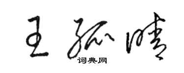 駱恆光王孤晴草書個性簽名怎么寫