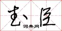 王冬齡武臣草書怎么寫