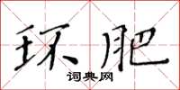 黃華生環肥楷書怎么寫