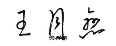 駱恆光王月戀草書個性簽名怎么寫