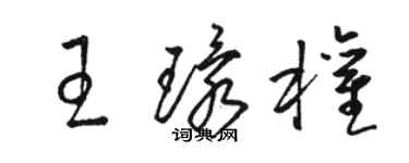 駱恆光王環權草書個性簽名怎么寫