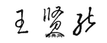 駱恆光王賢能草書個性簽名怎么寫