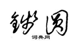 朱錫榮錢圓草書個性簽名怎么寫