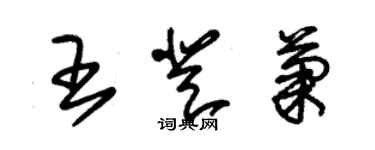 朱錫榮王登菊草書個性簽名怎么寫