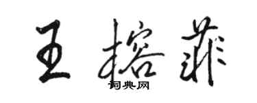 駱恆光王榕菲行書個性簽名怎么寫