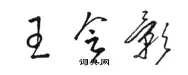 駱恆光王會影草書個性簽名怎么寫