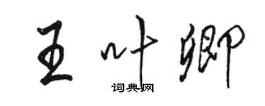 駱恆光王葉卿行書個性簽名怎么寫