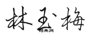 駱恆光林玉梅行書個性簽名怎么寫