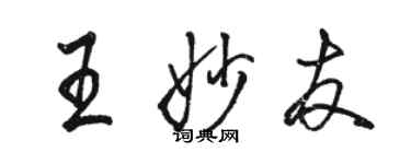 駱恆光王妙友行書個性簽名怎么寫