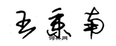 朱錫榮王秉南草書個性簽名怎么寫