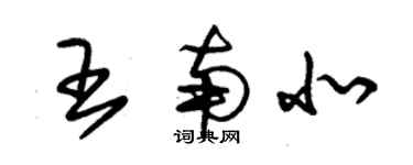 朱錫榮王南北草書個性簽名怎么寫